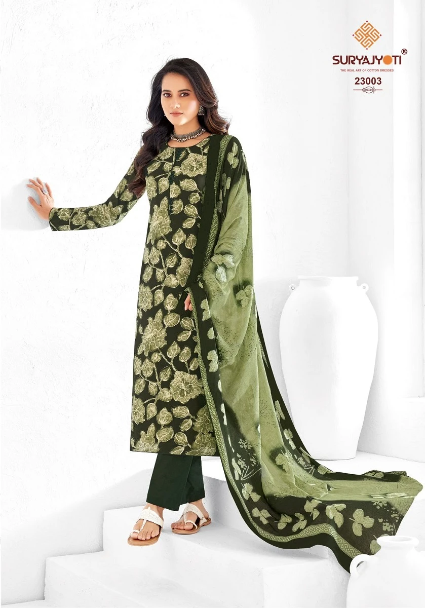 Suryajyoti Nargis Vol 23 Cambric Cotton Wholesale Salwar Suit Catalog — Wholesale Salwar Suits, MPA wholesale from Surat — view 8